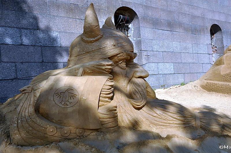 Sand Festival в России: викинг с кораблем и гербом на борту